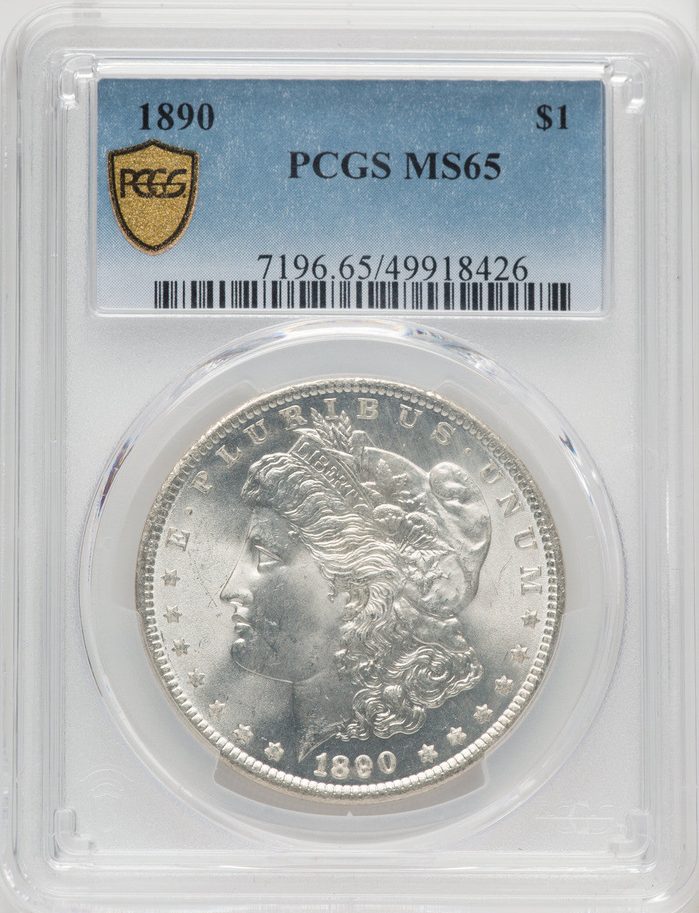1890 Morgan Dollar PCGS MS65