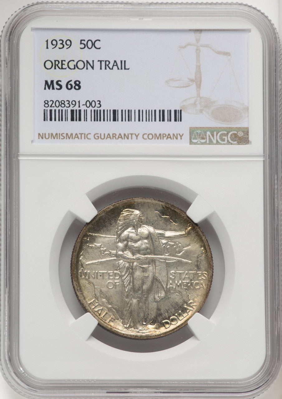 1939 50C Oregon Commemorative Silver NGC MS68