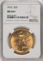 1912 $20 Saint-Gaudens Double Eagle NGC MS65+