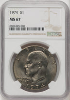 1974 $1 Eisenhower Dollar NGC MS67 (769947024)