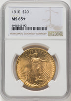 1910 $20 Saint-Gaudens Double Eagle NGC MS65+