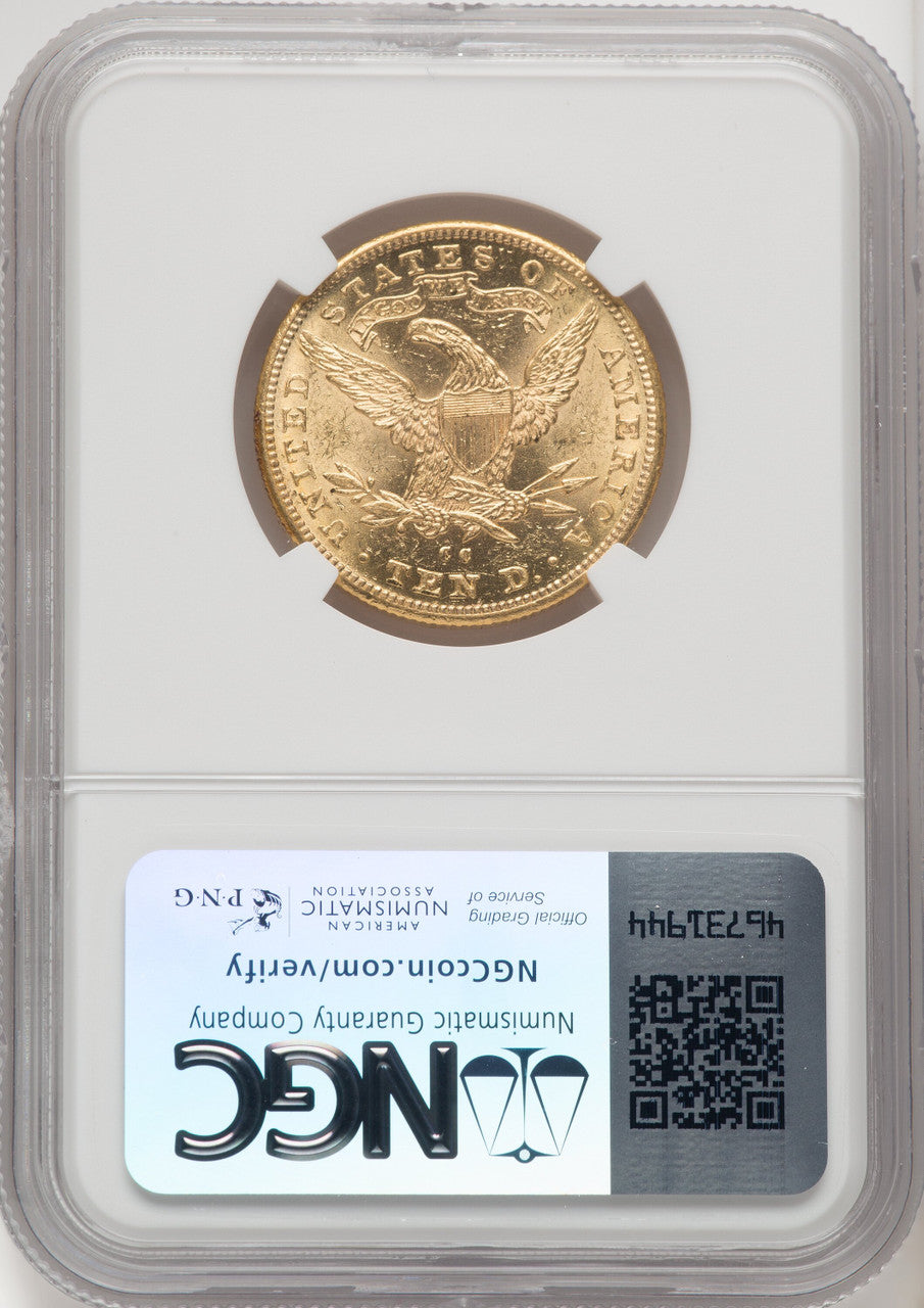 1891-CC $10 Liberty Eagle NGC MS60 (769904040)