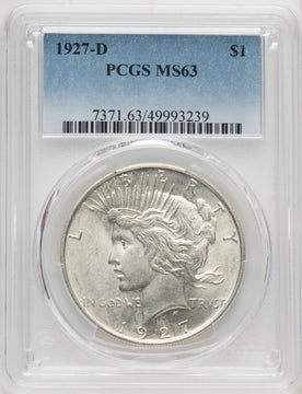 1927-D Peace Dollar PCGS MS63