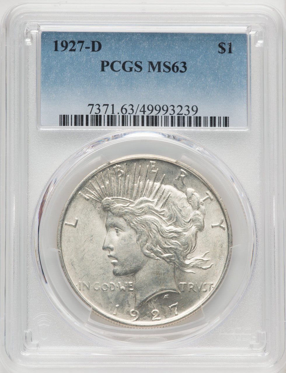 1927-D Peace Dollar PCGS MS63