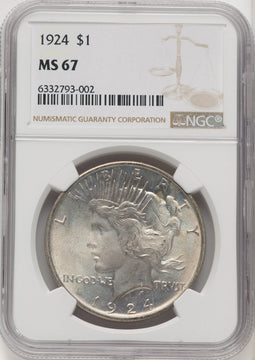 1924 Peace Dollar NGC MS67 (770612009)