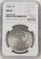 1924 Peace Dollar NGC MS67 (770612009)