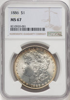 1886 Morgan Dollar NGC MS67 (770612003)