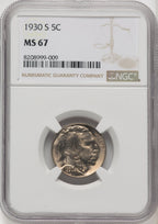 1930-S 5C Buffalo Nickel NGC MS67