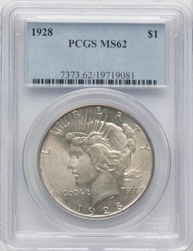 1928 Peace Dollar PCGS MS62