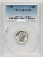 1925 10C FB Mercury Dime PCGS MS65