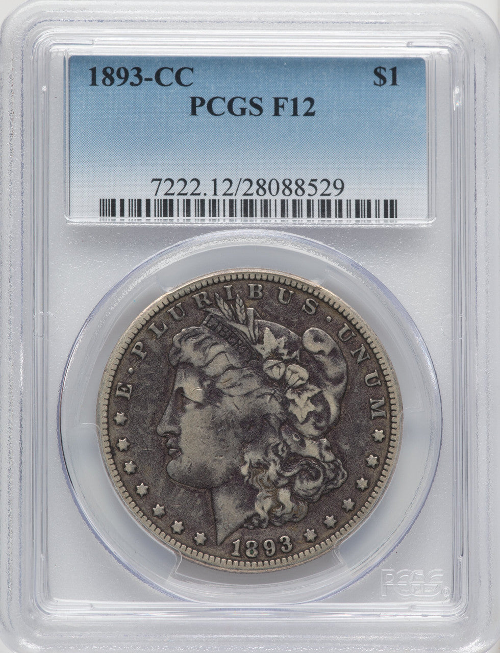 1893-CC Morgan Dollar PCGS F12