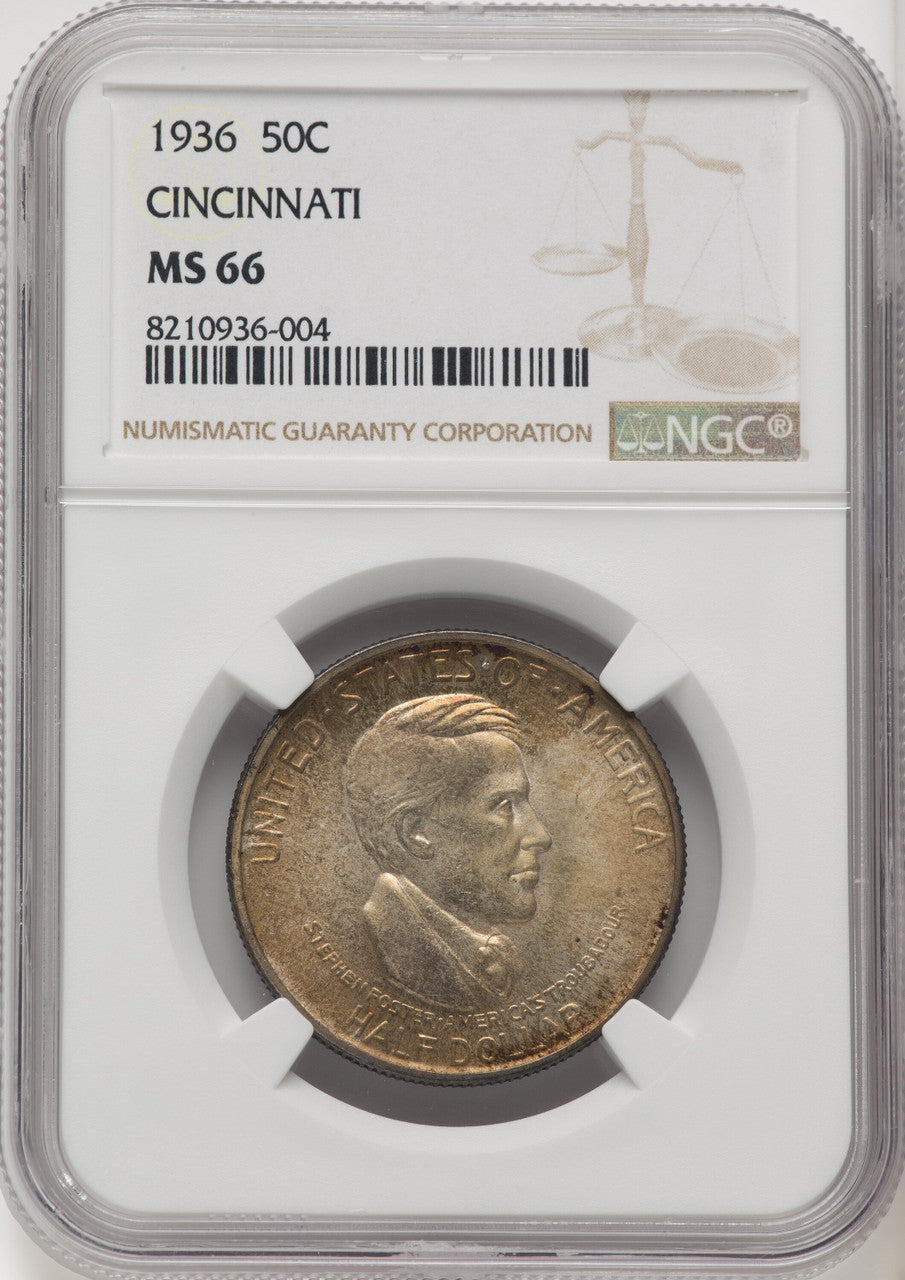 1936 50C Cincinnati Commemorative Silver NGC MS66 (770506001)