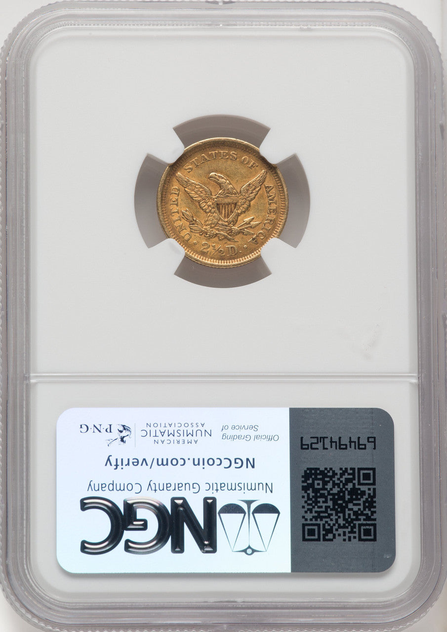 1852 $2.50 Liberty Quarter Eagle NGC AU50