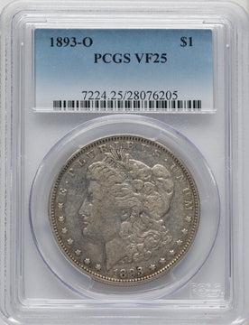1893-O Morgan Dollar PCGS VF25