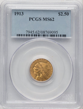 1913 $2.50 Indian Quarter Eagle PCGS MS62 (770522032)