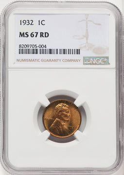 1932 1C RD Lincoln Cent NGC MS67