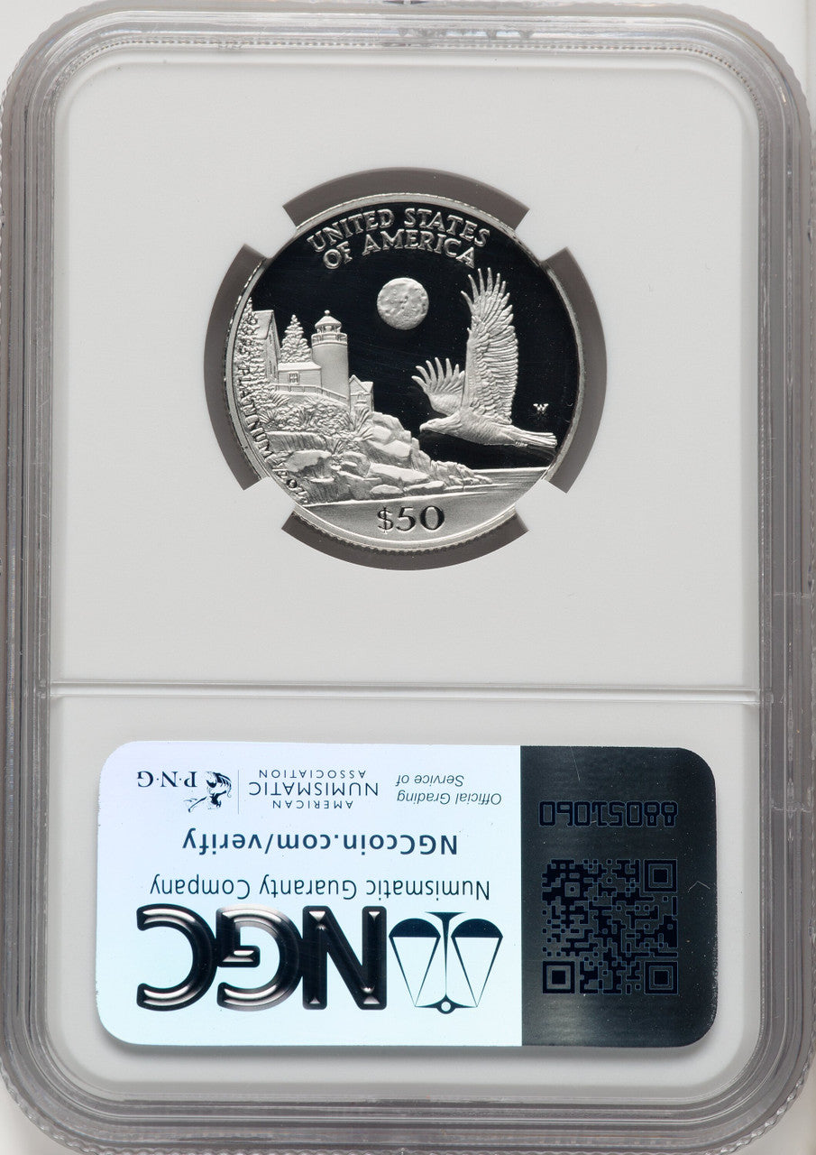 1998-W $50 Half-Ounce Platinum Eagle Brown Label NGC PF70 (767820051)