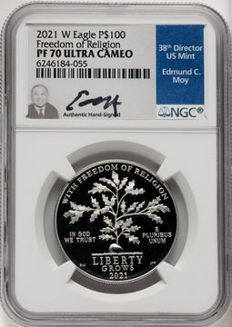 2021-W $100 One-Ounce Platinum Eagle Freedom of Religion NGC PF70 (770751024)