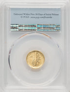 2016-W 10C Mercury Dime Gold 100th Anniversary First Strike FDI Flag PCGS SP70 (770462001)