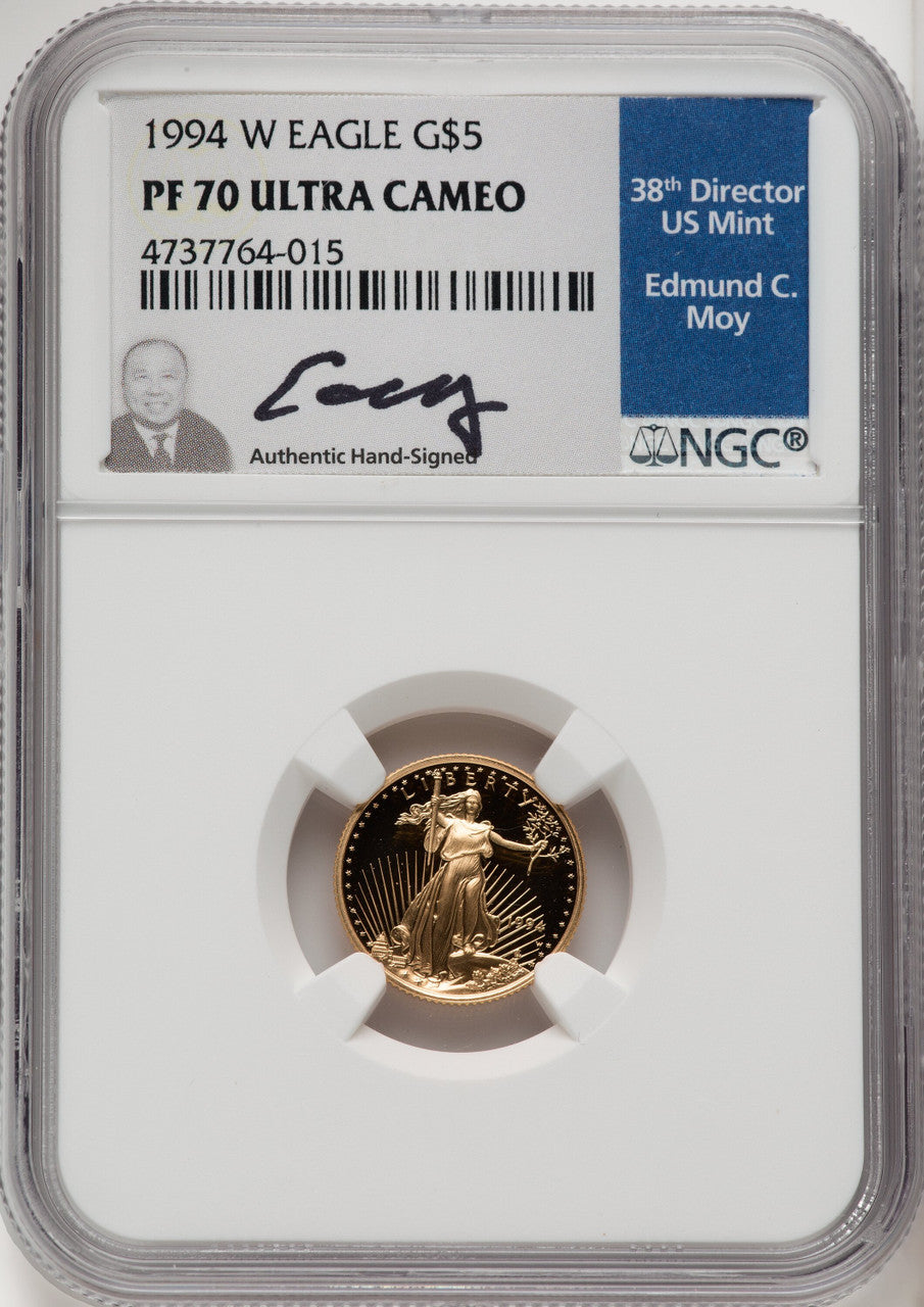 1994-W Gold American Eagle 4-Coin Set NGC PF70 Moy Signed