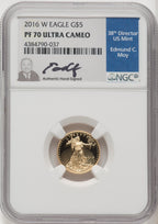 2016-W Gold American Eagle 4-Coin Set NGC PF70 Moy Signed