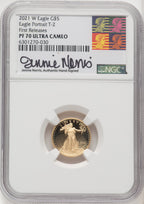 2021-W T2 Gold American Eagle 4-Coin Set NGC PF70 Norris Signed