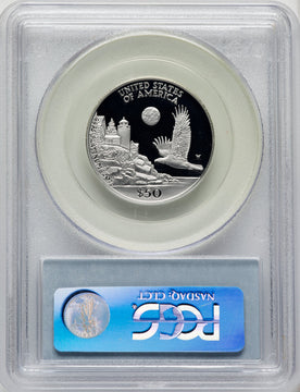 1998-W $50 Half-Ounce Platinum Eagle Blue Gradient PCGS PR70
