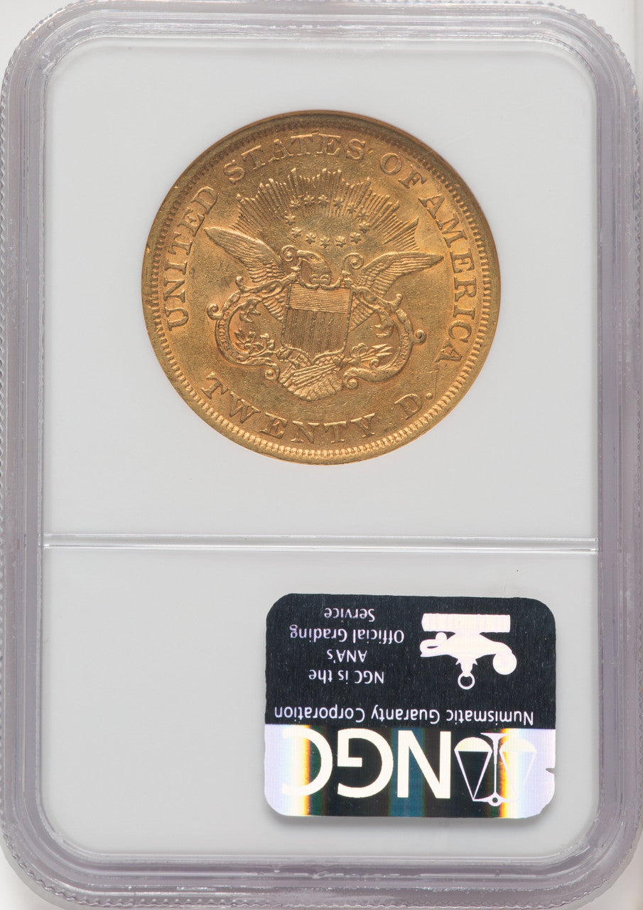 1853 $20 Liberty Double Eagle NGC AU53 (519541034)