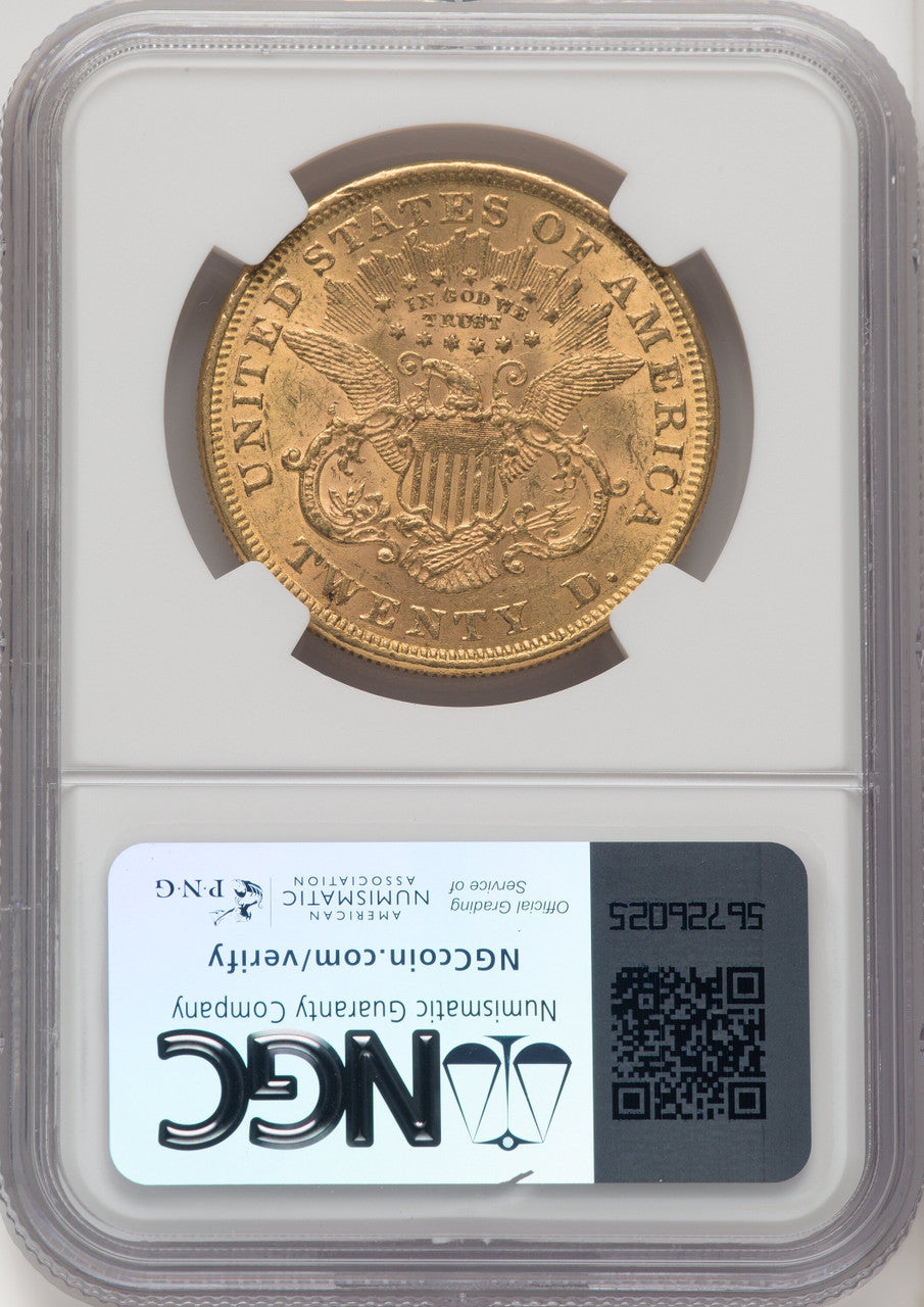 1875 $20 Liberty Double Eagle NGC AU58 (519261400)