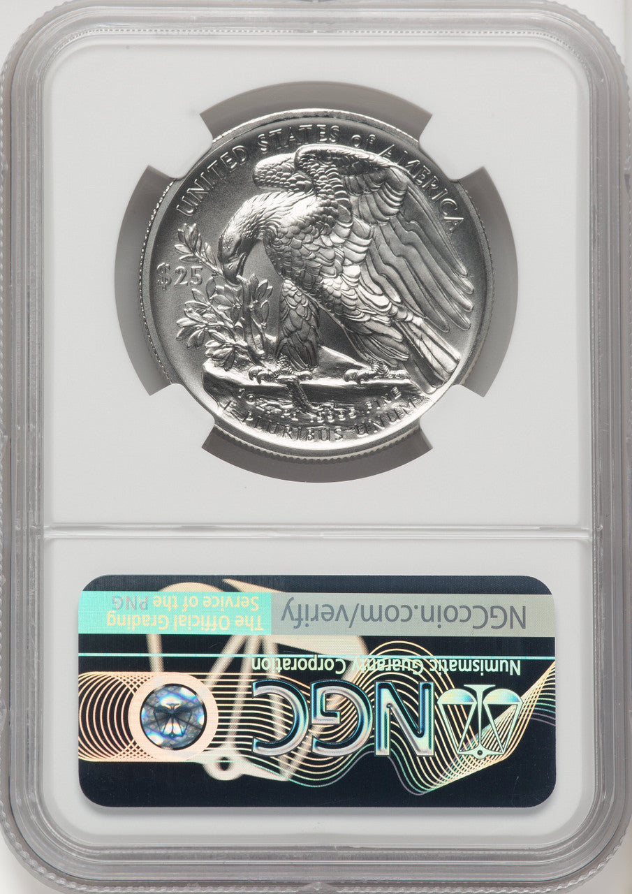 2017 Palladium Eagle 1 oz FDI Palladium Label NGC MS70