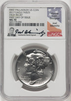 2017 Palladium Eagle 1 oz FDI Joel Iskowitz NGC MS70