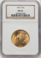 1932 $10 Indian Eagle NGC MS65 (770959007)