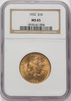 1932 $10 Indian Eagle NGC MS65 (770959006)
