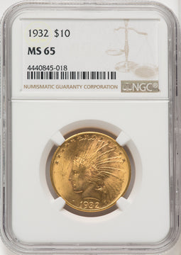 1932 $10 Indian Eagle NGC MS65 (770959005)