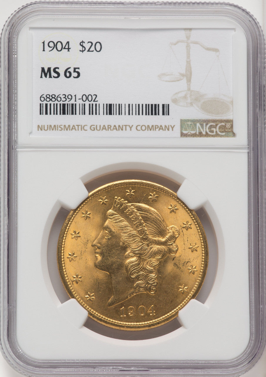 1904 $20 Liberty Liberty Double Eagle NGC MS65 (770302030)