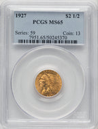 1927 $2.50 Indian Quarter Eagle PCGS MS65 (506628044)