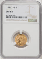 1926 $2.50 Indian Quarter Eagle NGC MS65 (770218036)