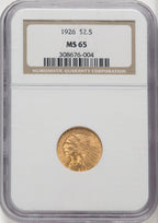1926 $2.50 Indian Quarter Eagle NGC MS65 (506562003)