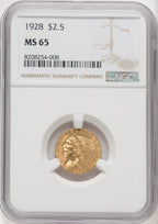 1928 $2.50 Indian Quarter Eagle NGC MS65 (770218037)