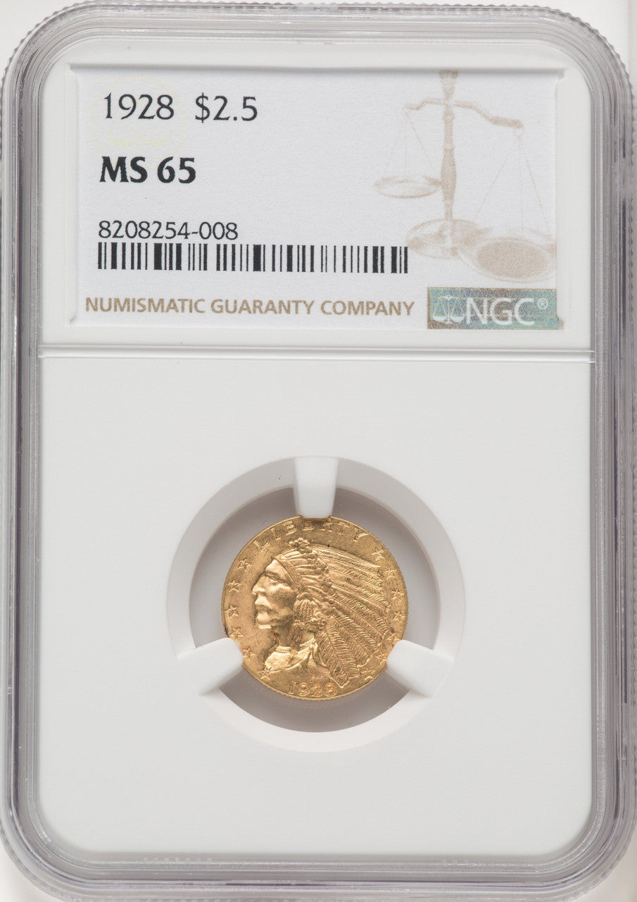 1928 $2.50 Indian Quarter Eagle NGC MS65 (770218037)