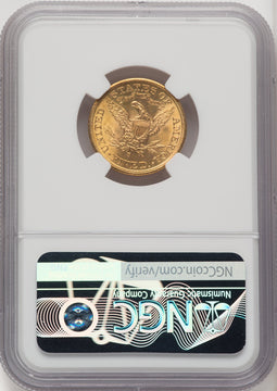 1901-S $5 Green Label Liberty Half Eagle NGC MS65