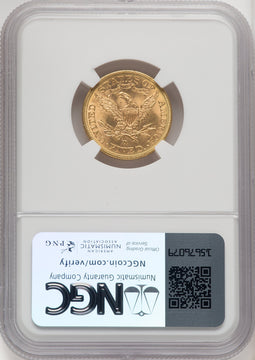 1907-D $5 Liberty Half Eagle NGC MS65 (770218062)