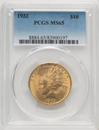 1932 $10 Indian Eagle PCGS MS65 (770959009)