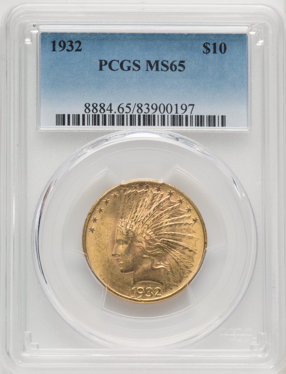 1932 $10 Indian Eagle PCGS MS65 (770959009)
