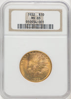 1932 $10 Indian Eagle NGC MS65 (770959003)