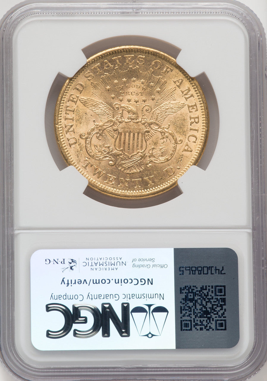 1867-S $20 Liberty Double Eagle NGC AU58 (177115028)
