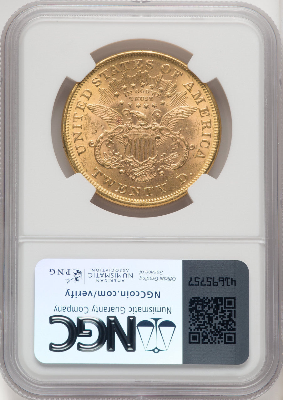 1875 $20 Liberty Double Eagle NGC MS61 (769195012)