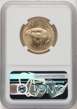 2021 $25 Half-Ounce Gold Eagle Type Two First Day of Issue NGC MS70 (770774025)
