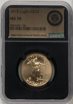 2018 $25 Half-Ounce Gold Eagle NGC MS70 (770774019)