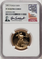 1991-P $25 Half-Ounce Gold Eagle NGC PF70 Don Everhart